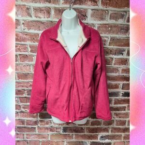 Women's EVIE Zip Up Reversible Cardigan Sweater Jacket Medium‎
